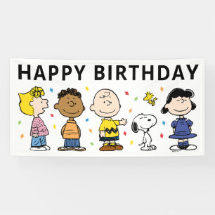 Banderoles Charlie Brown et Gang Confetti
