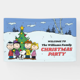 Banderoles Charlie Brown et la fête de Noël des amis