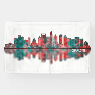 Banderoles Charlotte North Carolina Skyline