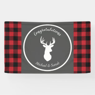 Banderoles Chasse aux cerfs Lodge Baby shower Antlers