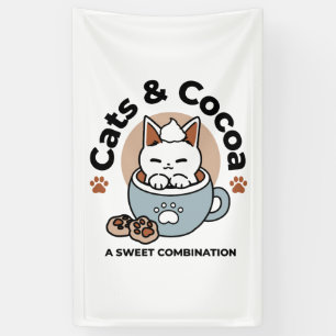 Banderoles Chat adorable en Mug Conception de vacances - Chat