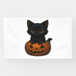 Banderoles Chat citrouille - Mignonne chemise d'Halloween Éff