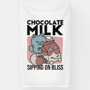 Banderoles Chat Mignon Lait Chocolat – Boisson Confortable &