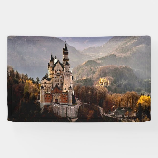 Banderoles Château de Neuschwanstein Allemagne (Horizontal)