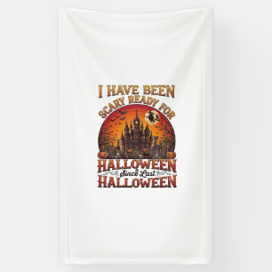 Banderoles Château Hanté Halloween Sorcière Citrouille Prêt E