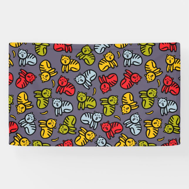 Banderoles Chats plus bananes (Horizontal)