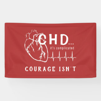 Banderoles CHD Heart Sketch EKG Event Banner