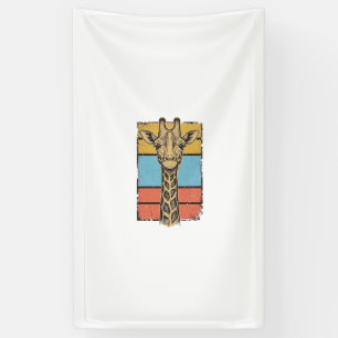 Banderoles Chemise à rayures rétro girafe gravée vintage