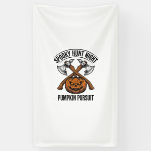 Banderoles Chemise de chasse Halloween avec haches de citroui