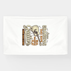 Banderoles Chemise de conception de gravure vintage de guitar