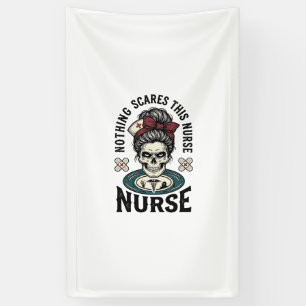 Banderoles Chemise d'infirmière Halloween Graphique de crâne 