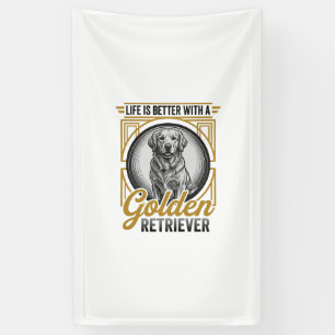 Banderoles Chemise pour amateur de chien Retriever doré gravu
