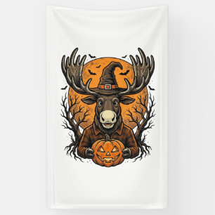Banderoles Chemise vintage Halloween Moose Pumpkin sorcière c