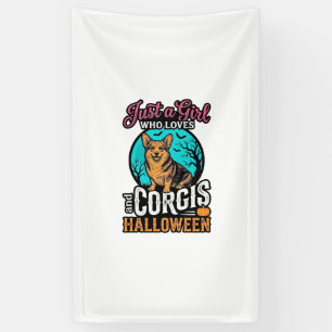 Banderoles Chemises à gravure vintage Corgis et fille d'Hallo