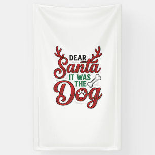 Banderoles Cher Père Noël C'était Le Chien Noël Chemise Desig