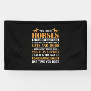Banderoles Cheval Art Oui I Ride Chevaux