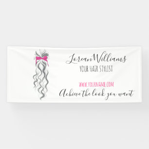 Banderoles cheveux longs ondulés avec un arc Hairstyling marq