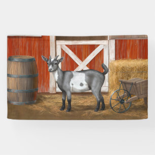 Banderoles Chèvre tachetée gris mou