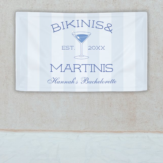 Banderoles Chic Bikinis Et Martinis Beach Bachelorette Party (Chic Bikinis And Martinis Beach Bachelorette Party Banner)