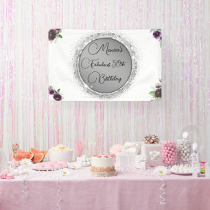 Banderoles Chic Elegant Fabulous 50e anniversaire Customisé