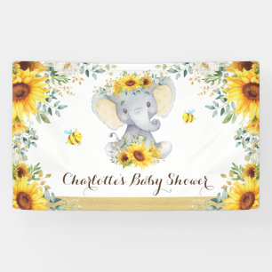 Banderoles Chic été Sunflower Elephant & Bees Baby shower
