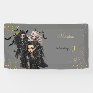Banderoles Chic glam gothique effrayant fille fête d'annivers