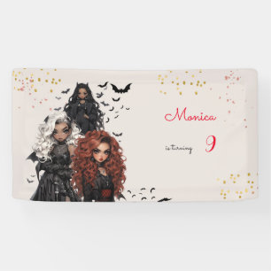 Banderoles Chic glam gothique effrayant filles fête d'anniver
