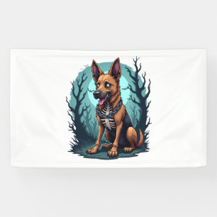 Banderoles Chien berger de squelette