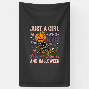 Banderoles Chien de Halloween Citrouille Labrador Retriever D