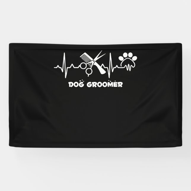 Banderoles Chien Groomer Animaux de compagnie Grooming Hearbe (Horizontal)