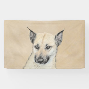 Banderoles Chinook (Oreilles Pointées) Peinture - Art Chien o
