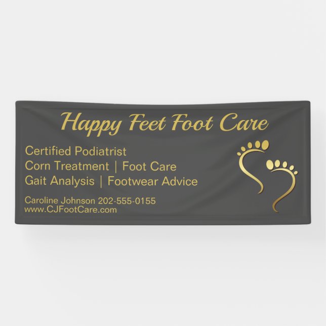 Banderoles Chiropodiste podiatre Pedicure Foot Care Business (Horizontal)