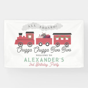 Banderoles Chugga Chugga Deux Deux Train de Noël 2e Anniversa