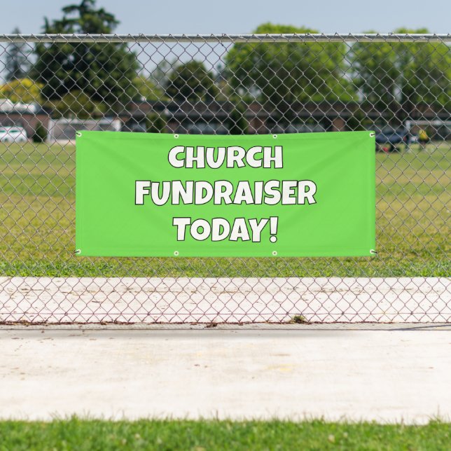 Banderoles Church Fundraiser Today Banner (En situation)