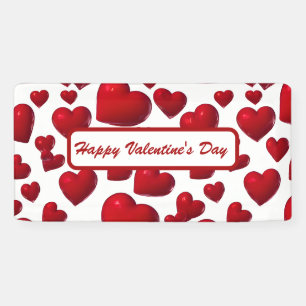 Banderoles Chute des Coeurs rouges Valentine Motif