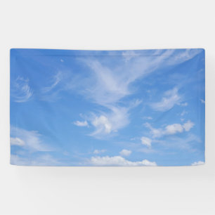 Banderoles Ciel Bleu Avec Nuages Agités
