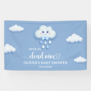 Banderoles Ciel bleu doux nuage blanc moelleux neuf Baby show