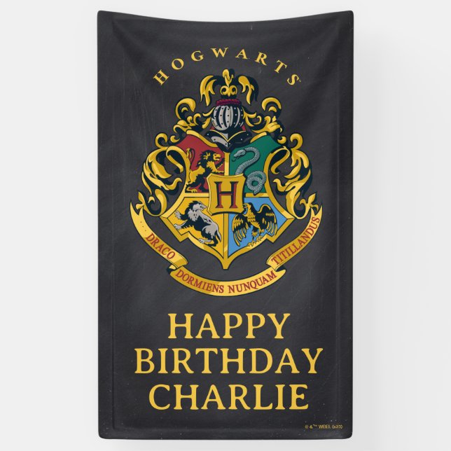 Banderoles Cimier de Poudlard Harry Potter Anniversaire (Vertical)