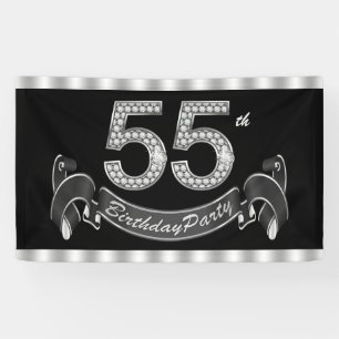 Banderoles cinquante-cinquième Fête d'anniversaire
