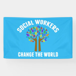 Banderoles Citation de travail social mignon