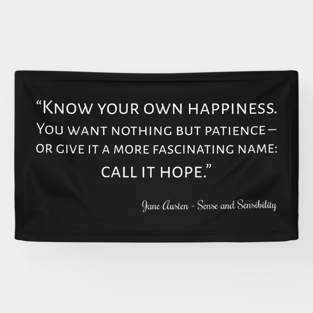 Banderoles Citation Du Sens Et De La Sensibilité I (Horizontal)