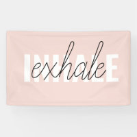 Citation moderne Pastel Pink Inhale Exhale