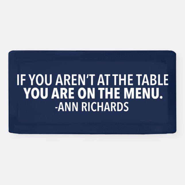 Banderoles Citation politique motivationnelle par Ann Richard (Horizontal)