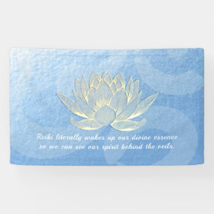 Banderoles Citations de l'instructeur de méditation Blue Gold