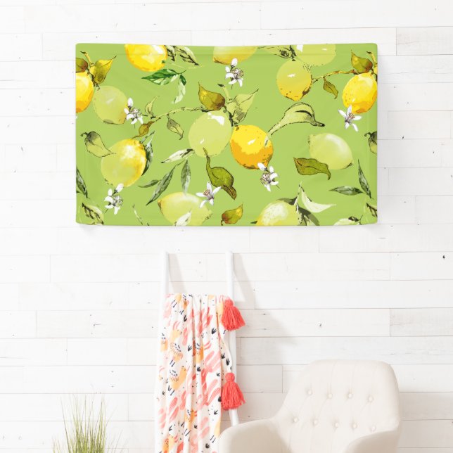 Banderoles citrons aquarelle 22 (En situation)