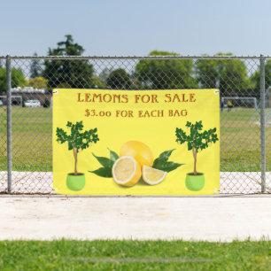 Banderoles Citrons Personnalisés Pour Vente Étalage De Fruits