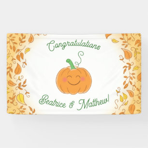 Banderoles Citrouille Baby shower mignon automne