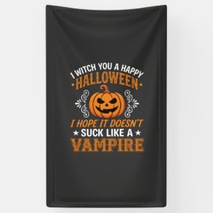 Banderoles Citrouille de vampire drôle d'Halloween