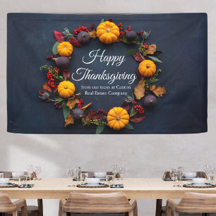 Banderoles Citrouille d'entreprise bon thanksgiving Wreath pe