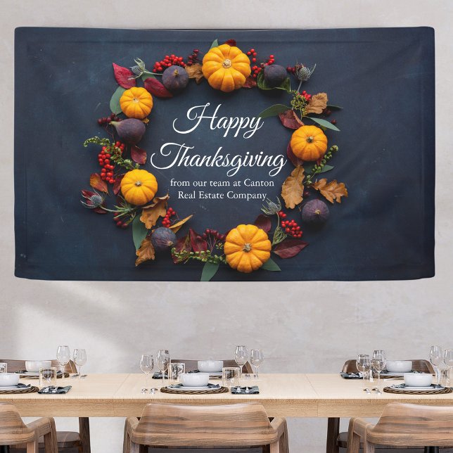 Banderoles Citrouille d'entreprise bon thanksgiving Wreath pe (Créateur téléchargé)
